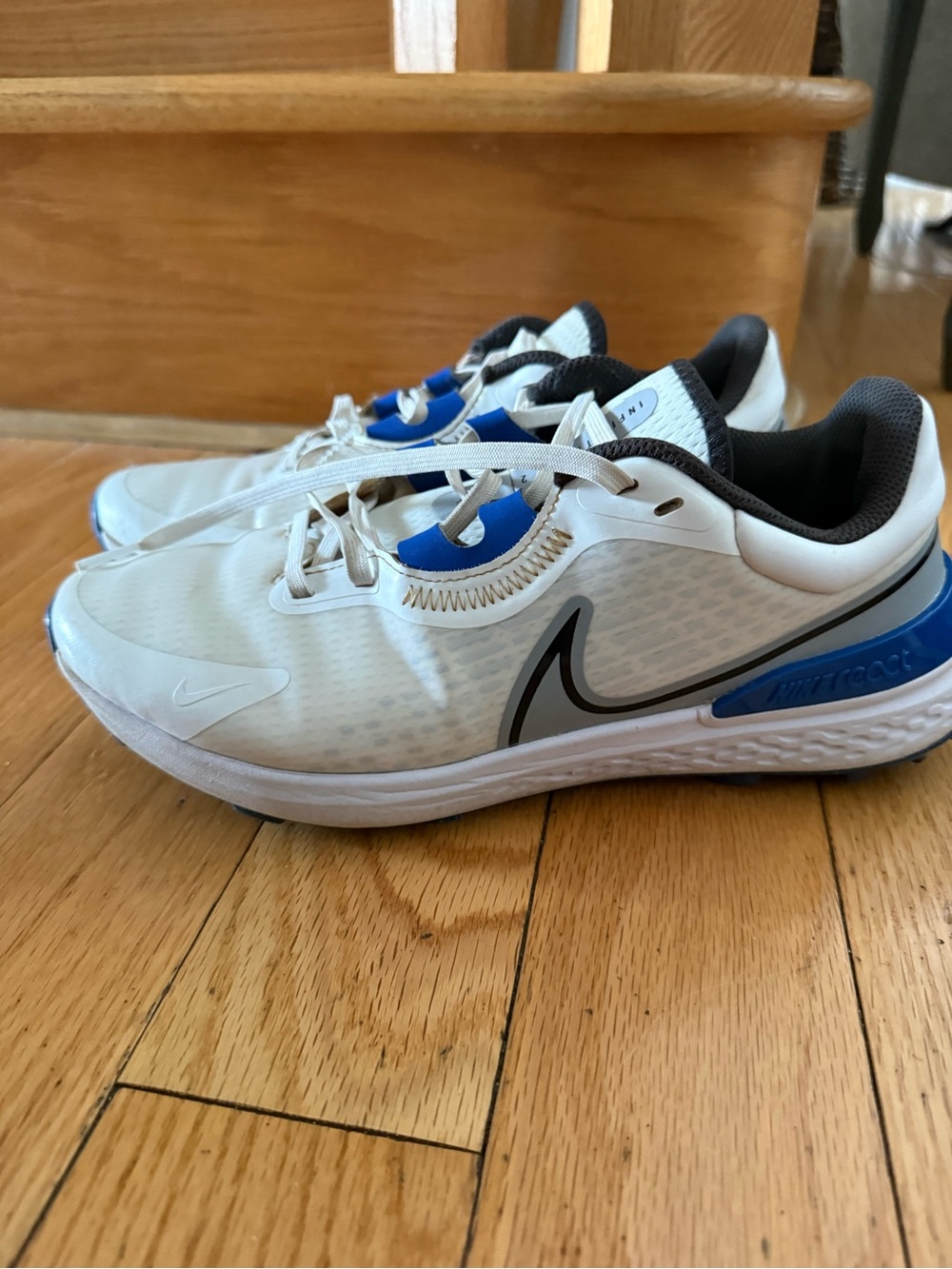 Nike React Infinity Pro White & Blue Golf Shoes | Men's Size 9
